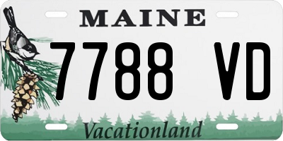 ME license plate 7788VD
