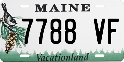ME license plate 7788VF