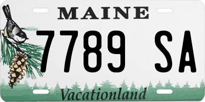 ME license plate 7789SA