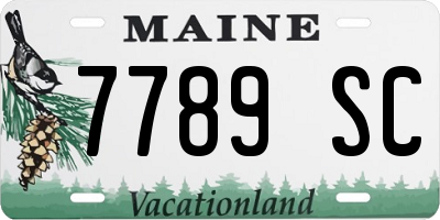 ME license plate 7789SC