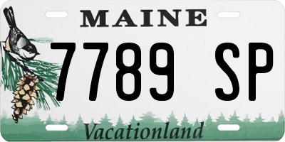 ME license plate 7789SP