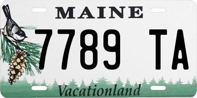 ME license plate 7789TA