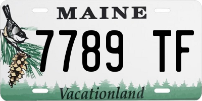 ME license plate 7789TF