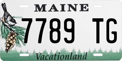 ME license plate 7789TG