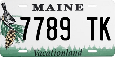 ME license plate 7789TK