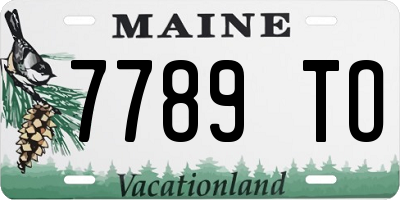ME license plate 7789TO