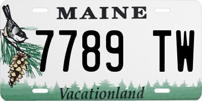ME license plate 7789TW