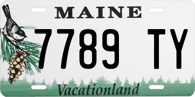 ME license plate 7789TY
