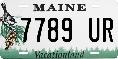 ME license plate 7789UR