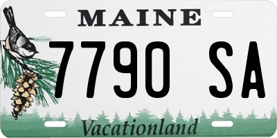 ME license plate 7790SA