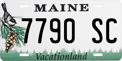 ME license plate 7790SC