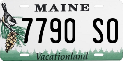 ME license plate 7790SO