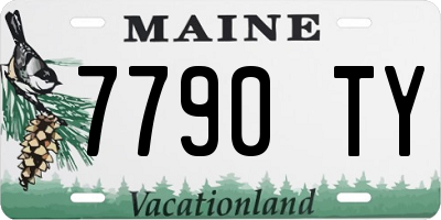 ME license plate 7790TY