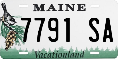 ME license plate 7791SA