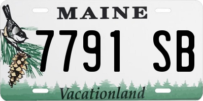 ME license plate 7791SB