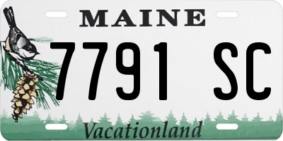 ME license plate 7791SC