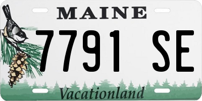 ME license plate 7791SE