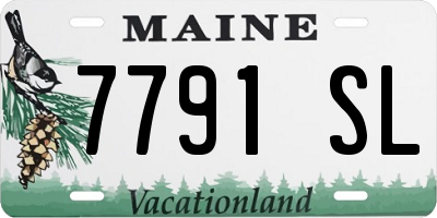 ME license plate 7791SL