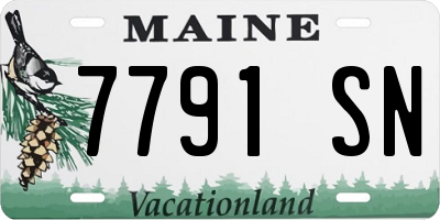 ME license plate 7791SN