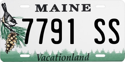 ME license plate 7791SS