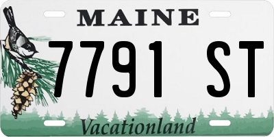 ME license plate 7791ST