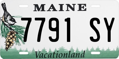 ME license plate 7791SY