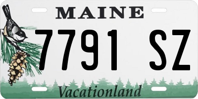 ME license plate 7791SZ