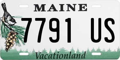 ME license plate 7791US