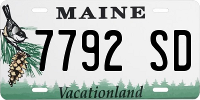 ME license plate 7792SD