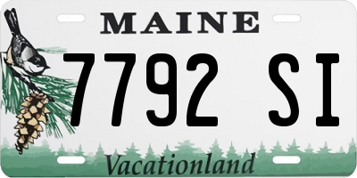 ME license plate 7792SI