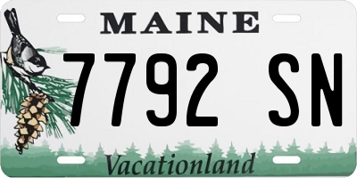 ME license plate 7792SN