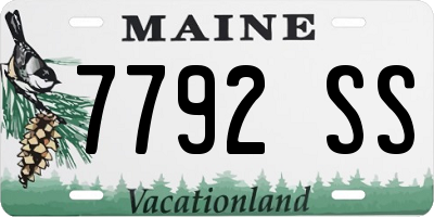 ME license plate 7792SS