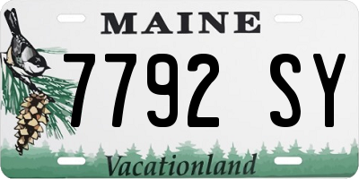 ME license plate 7792SY