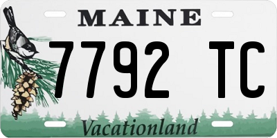 ME license plate 7792TC