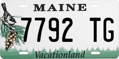 ME license plate 7792TG