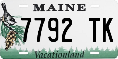 ME license plate 7792TK