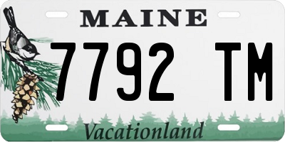 ME license plate 7792TM