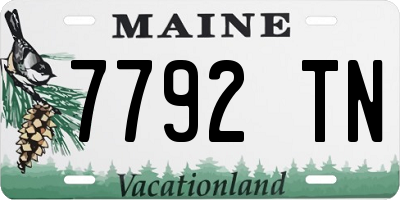 ME license plate 7792TN