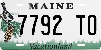 ME license plate 7792TO