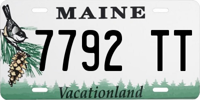 ME license plate 7792TT