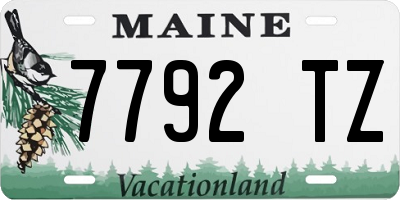 ME license plate 7792TZ