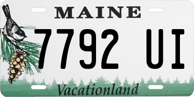 ME license plate 7792UI