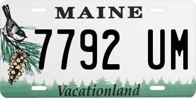 ME license plate 7792UM