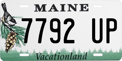 ME license plate 7792UP