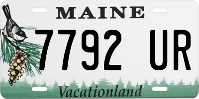 ME license plate 7792UR