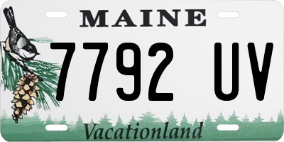 ME license plate 7792UV