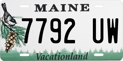 ME license plate 7792UW