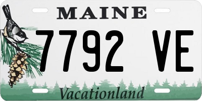 ME license plate 7792VE