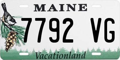 ME license plate 7792VG