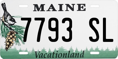 ME license plate 7793SL